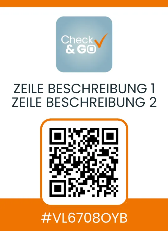 Aufkleber mit QR-Code (Orange, DIN A11 (18x26))